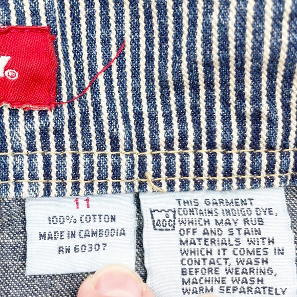 Vintage Y2K 2000s Unionbay Split-Front Denim Cotton Maxi Skirt Junior's Size 11 - Picture 9 of 11